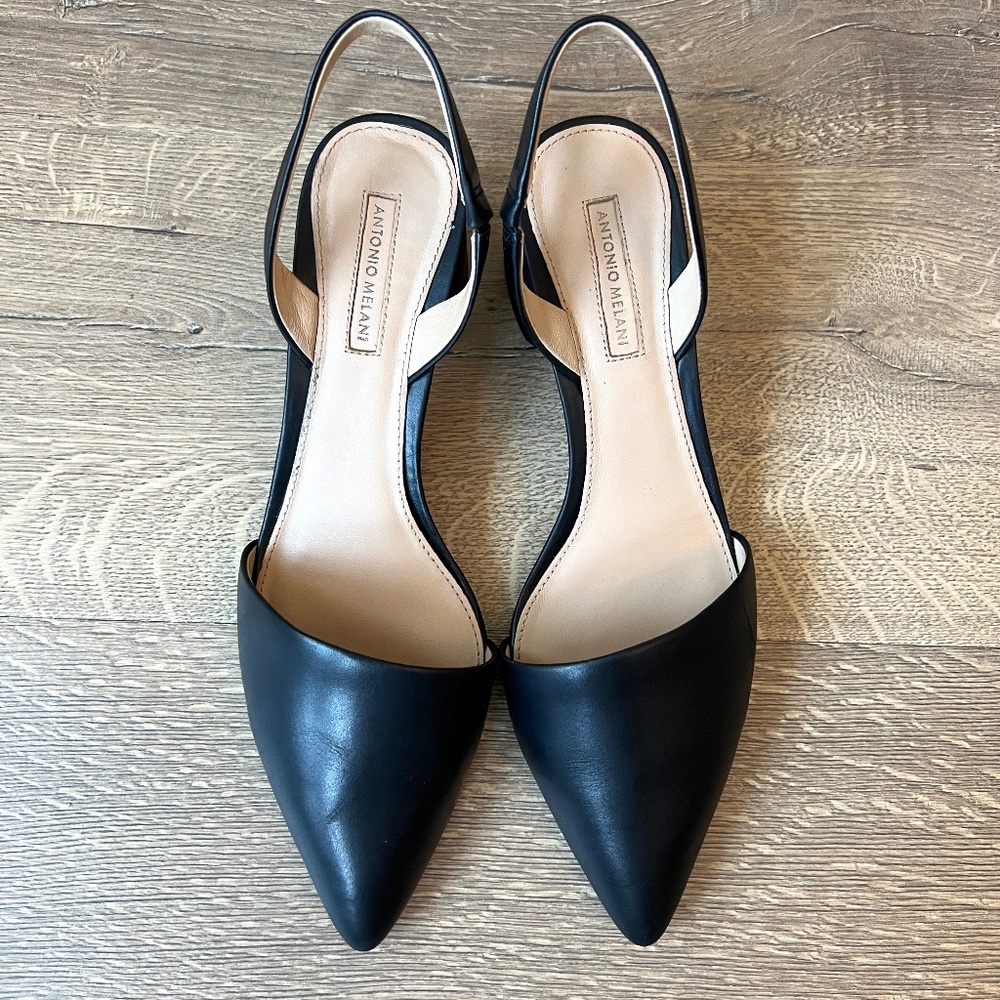 Antonio Melani Black and brown heeled shoes.